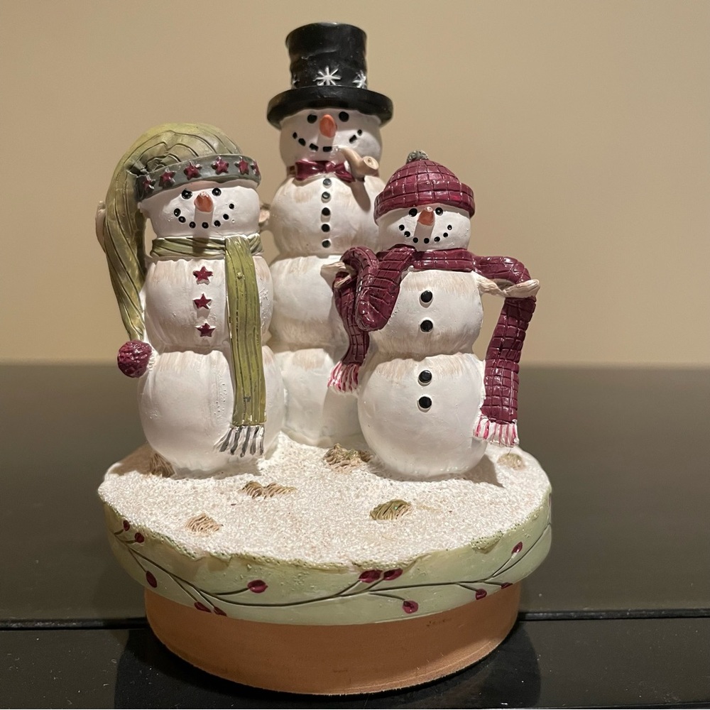 Yankee Candle Winter/Christmas Snowman Candle Jar Topper